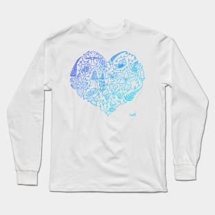 I Love Oregon Flora and Fungus - Blue Long Sleeve T-Shirt